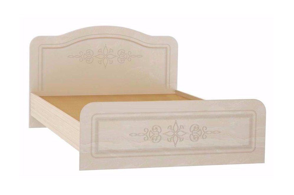 Кровать односпальная Фиеста-М КР-501 140 см х 200 см перламутровый глянец с матрасом