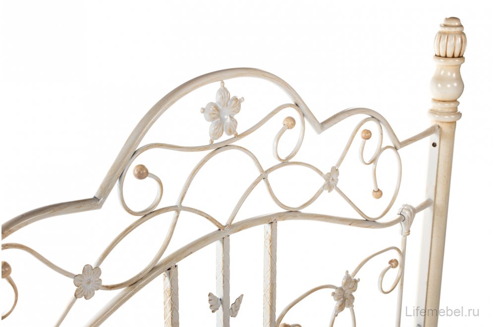 Кровать PS 8837 античный белый с матрасом