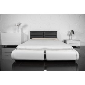 Кровать Verina 160х200 черно-белая с матрасом