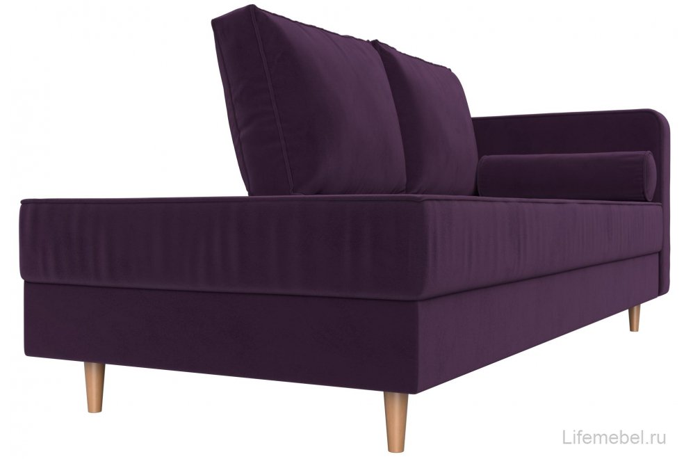 Кушетка Прайм правая фиолетовый велюр