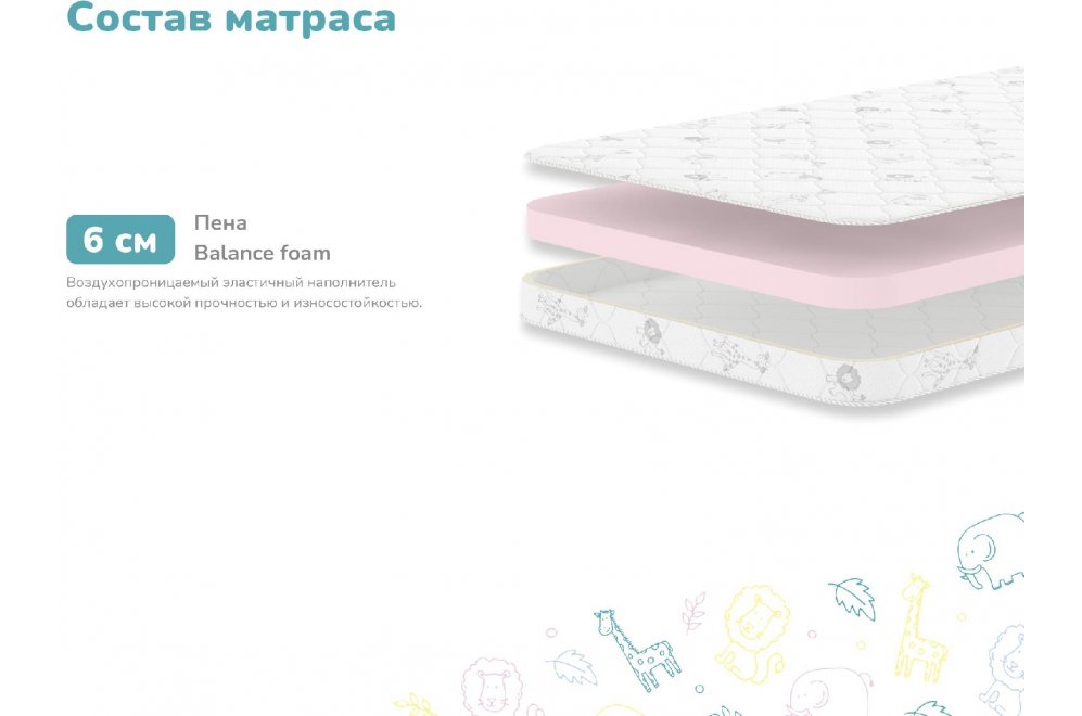 Матрас Димакс Дремушка Лайт 70 x 160 см в рулоне