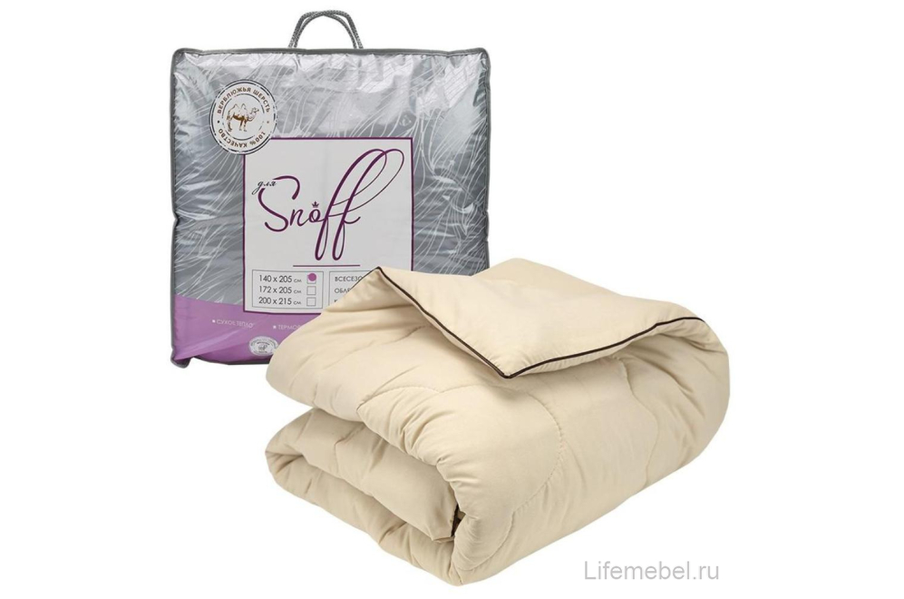 Одеяло Для Snoff 1.5 140х205 см облегченное верблюжья шерсть