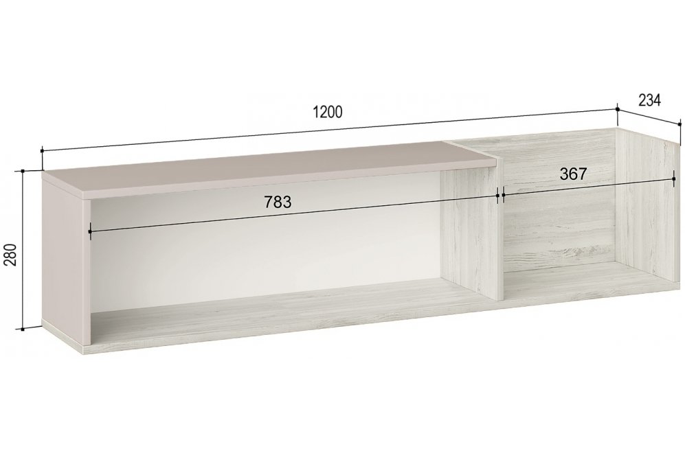Полка Чарли №7 кашемир / винтерберг