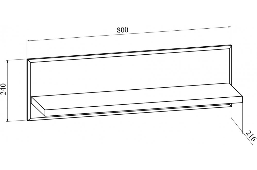 Полка Изабель ИЗ-82 орех темный