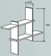 Полка Саймон 3 венге