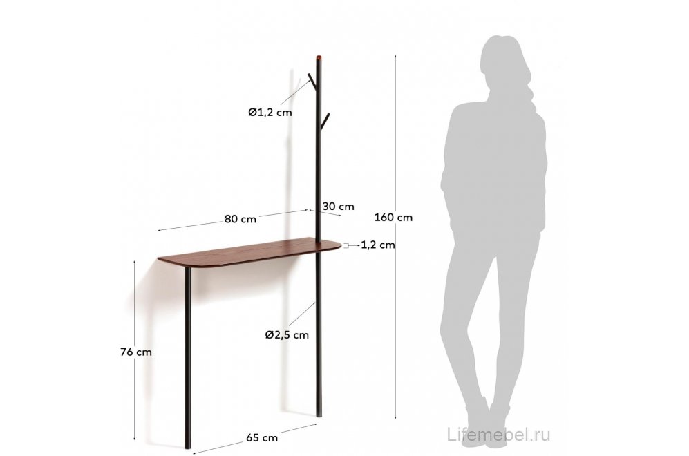 Полка Marcolina черная