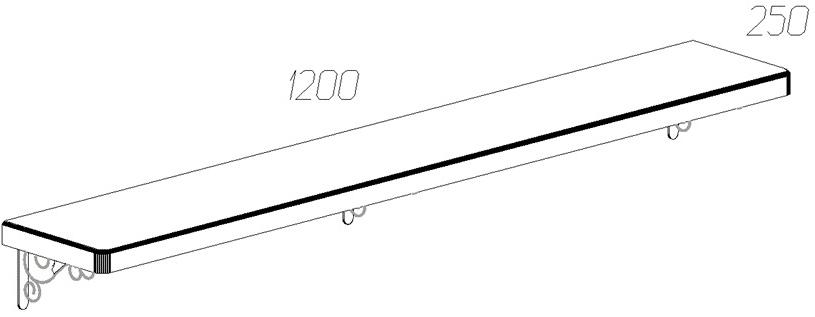 Полка Марлен 499 кремовый белый