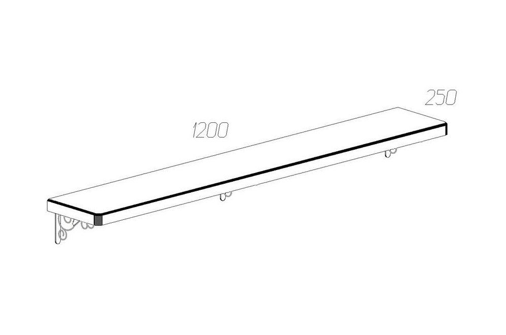 Полка Марлен 499 кремовый белый