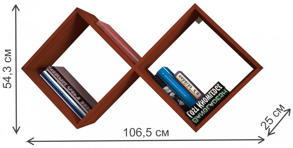 Полка Мебелеф-5 правая ясень темный