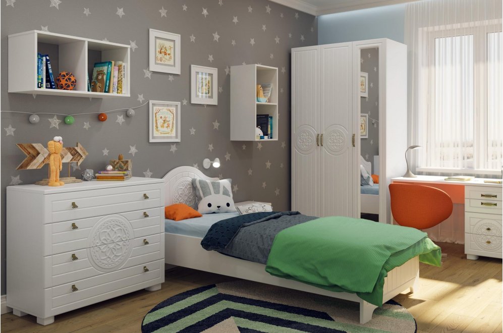 Полка Монблан МБ-80 белое дерево