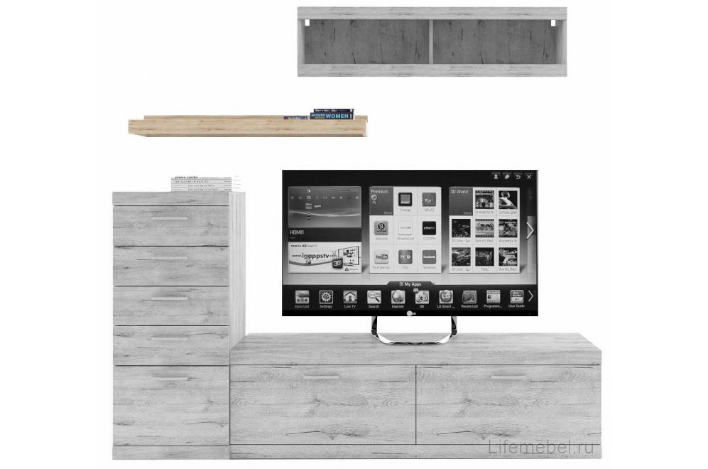 Полка Oskar 1NB дуб санремо