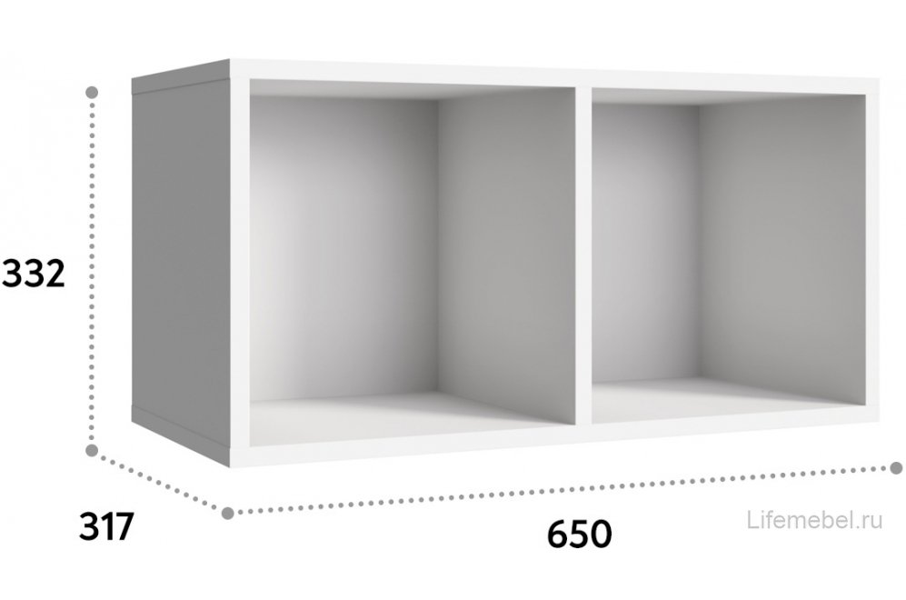 Полка П-01 белый структурный