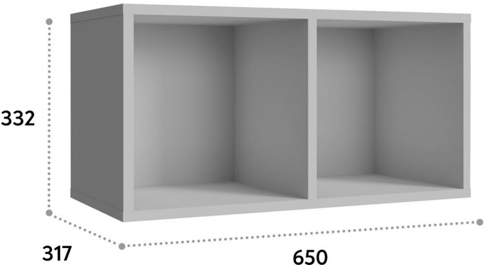 Полка П-01 глиняный серый
