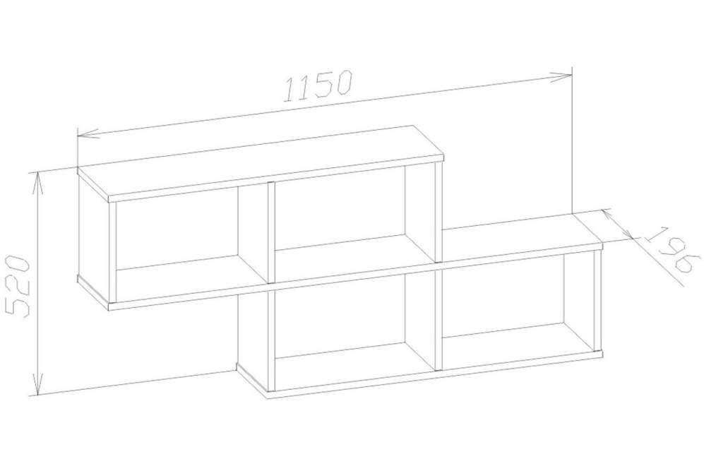 Полка ПК-3 дуб сонома