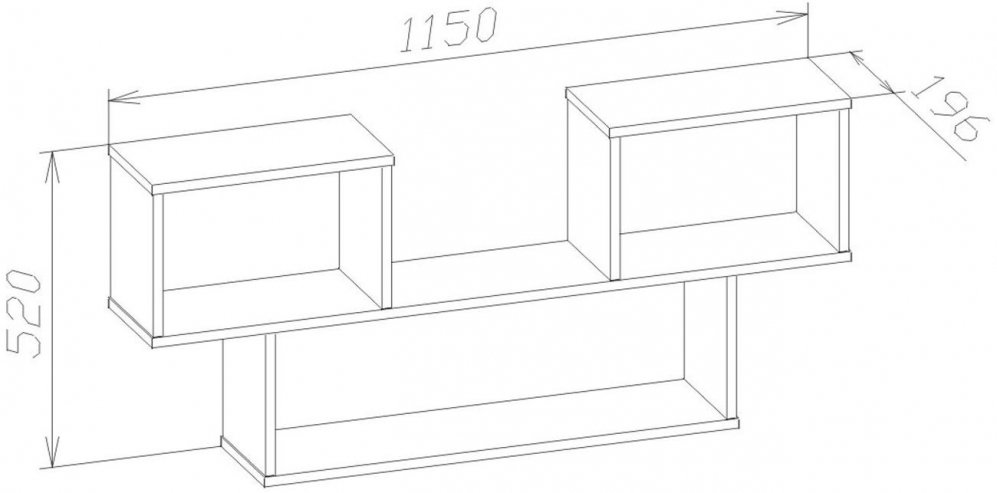Полка ПК-4 дуб сонома