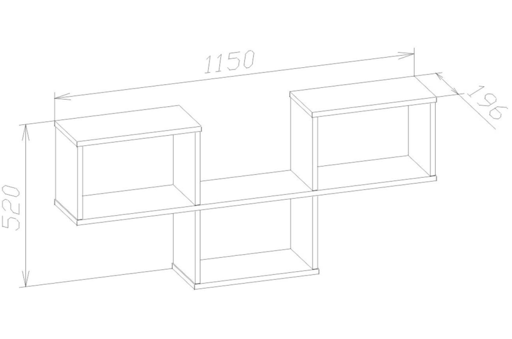 Полка ПК-5 дуб сонома