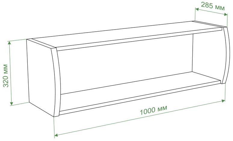 Полка ПНД КБЕ карамель / белая