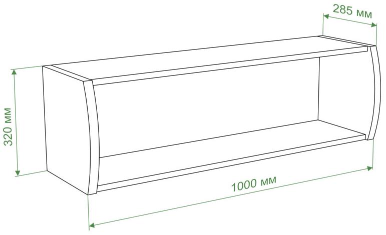 Полка ПНД НБЕ нельсон / белая