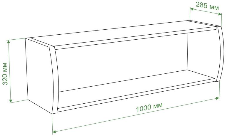 Полка ПНД ШК шамони / карамель