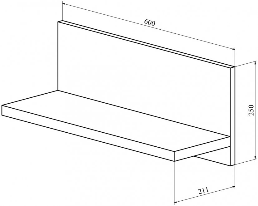 Полка Виктория ВИ-90 дуб крафт золотой