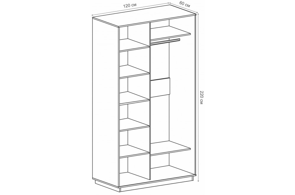 Шкаф-купе Леон-2 Лондон 1200