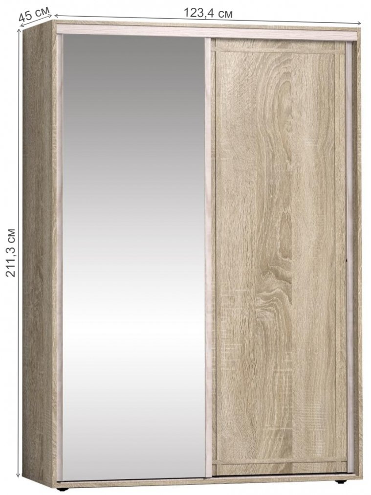 Шкаф-купе Sherlock 303 дуб сонома