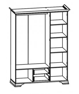 Шкаф трехдверный Kentaki S320-SZF5D2S
