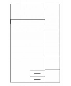 Шкаф для спальни Оливия 3D2S с зеркалом дуб анкона