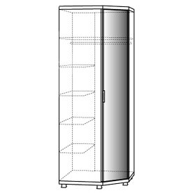 Шкаф угловой Ирис 21 с зеркалом