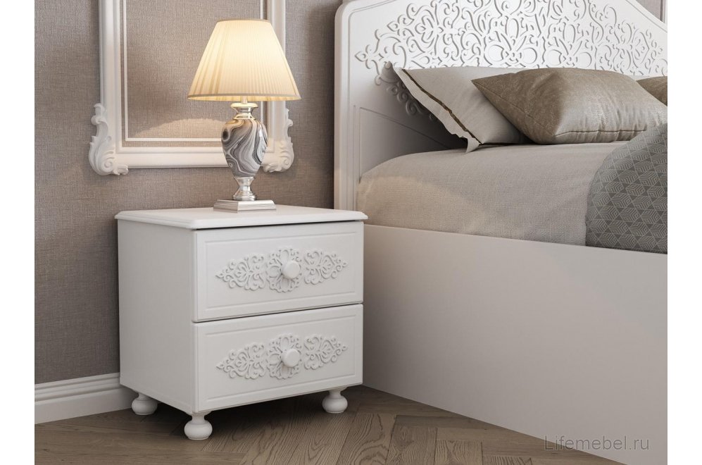 Прикроватная тумба Ассоль АС-4 белое дерево