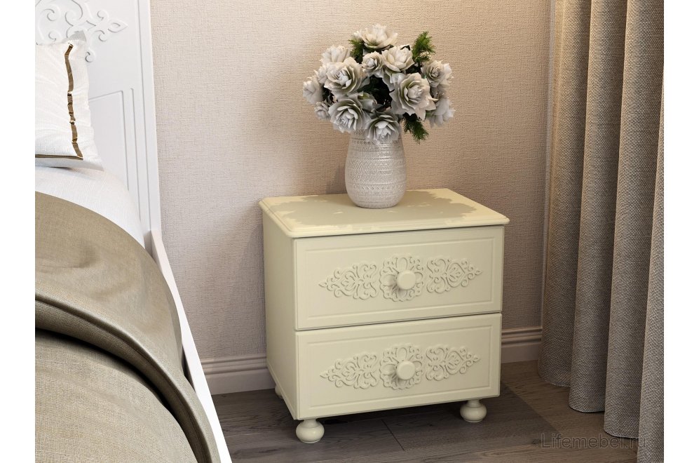 Прикроватная тумба Ассоль плюс АС-4 ваниль
