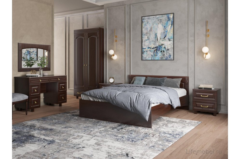 Прикроватная тумба Элизабет ЭМ-15 орех темный