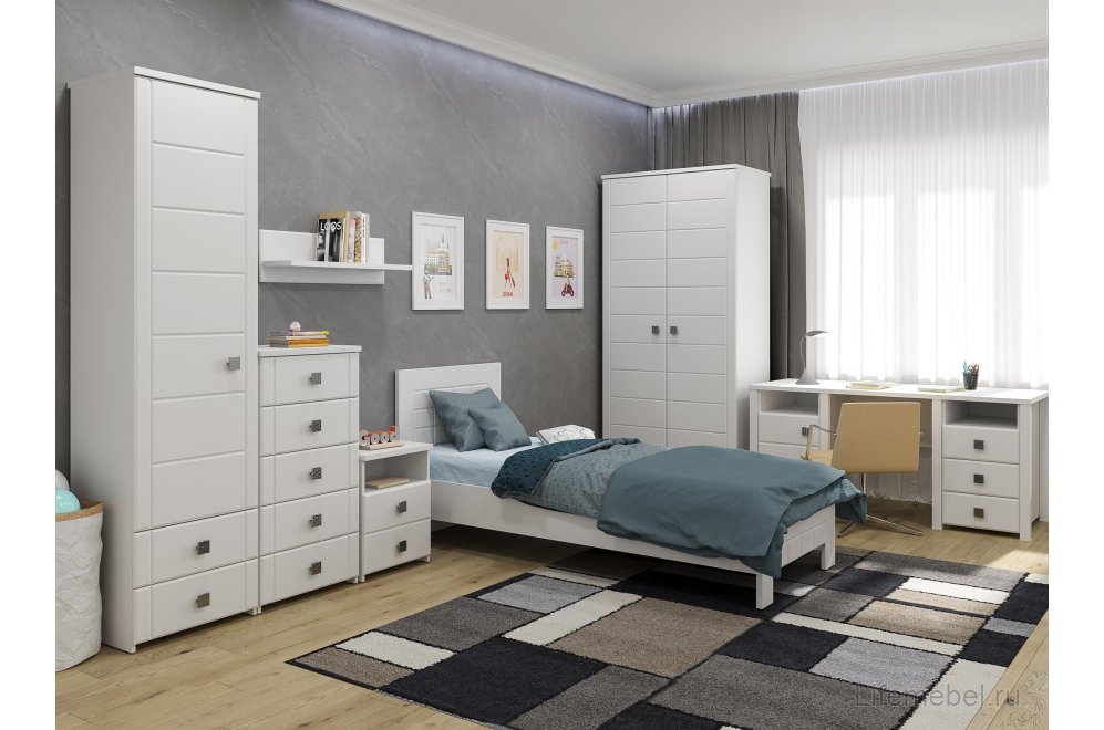 Прикроватная тумба Изабель ИЗ-58К белое дерево