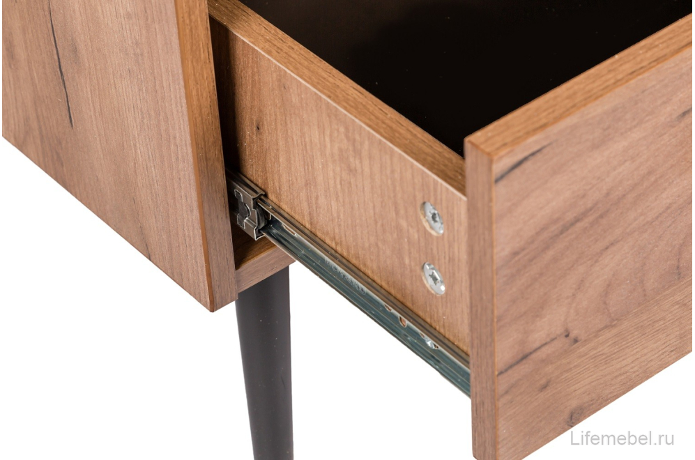 Прикроватная тумба Nature 41 дуб табачный craft / черная