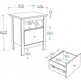 Прикроватная тумба Сага