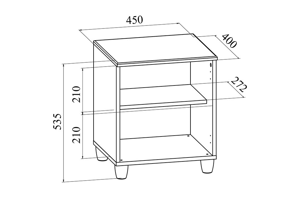 Прикроватная тумба Соня Премиум СО-15К ясень патина