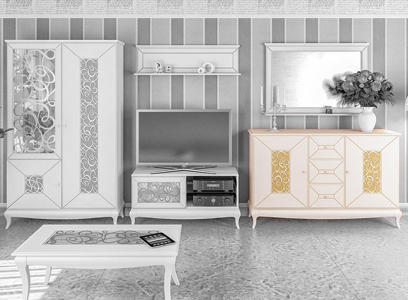 Тумба Гармония МН-120-15 крем / патина