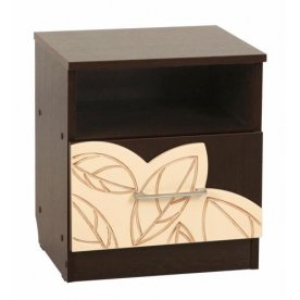 Тумба прикроватная Оливия венге / крем с патиной