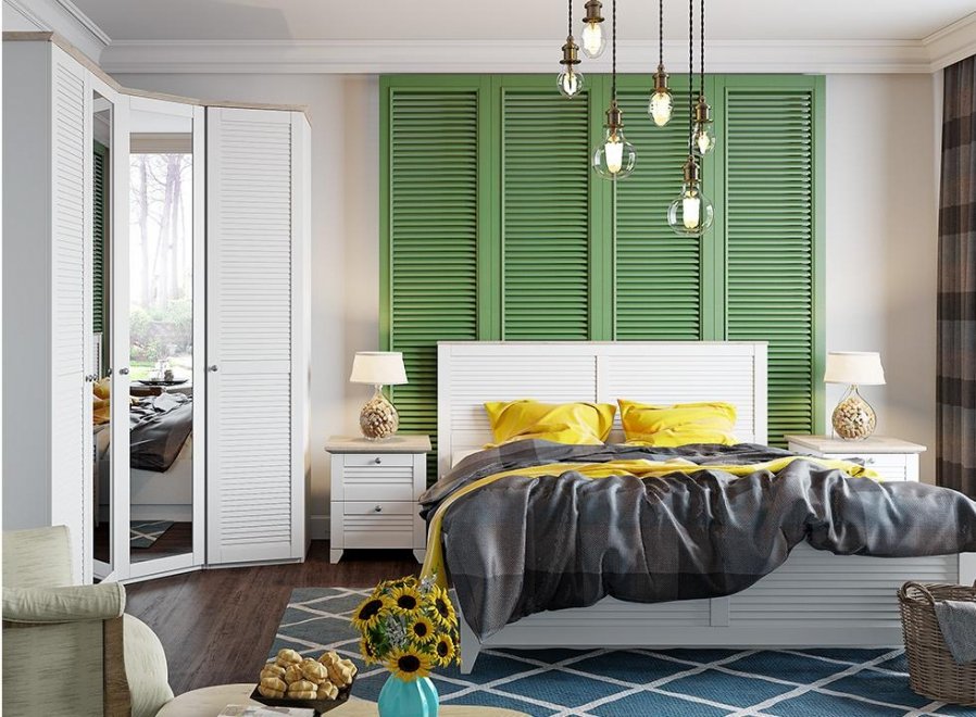 Спальня Ривьера белая (комплектация 2)