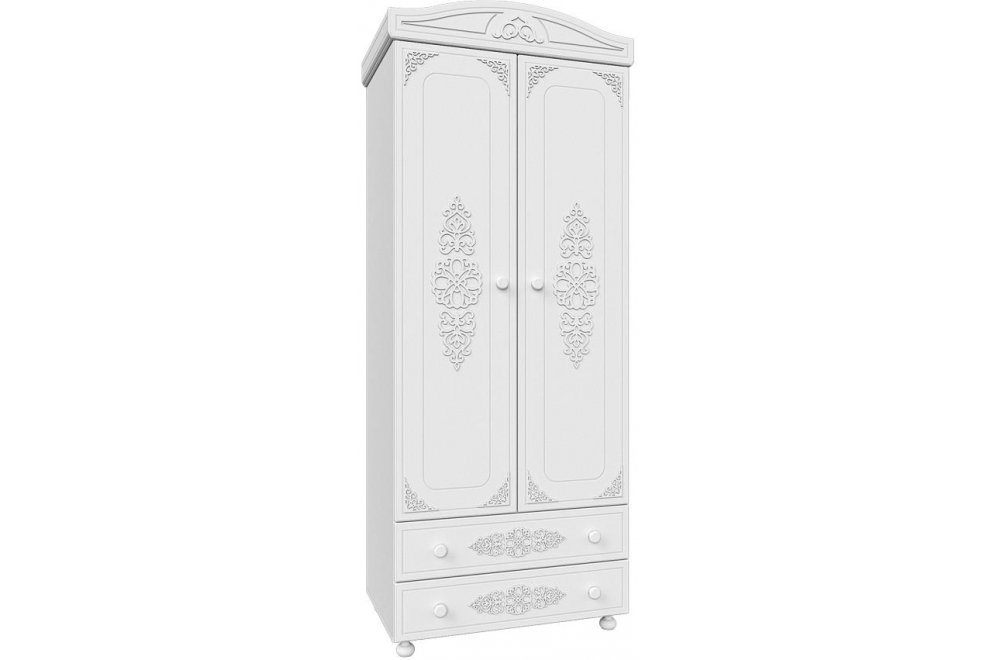 Спальный гарнитур Ассоль белое дерево комплектация 4