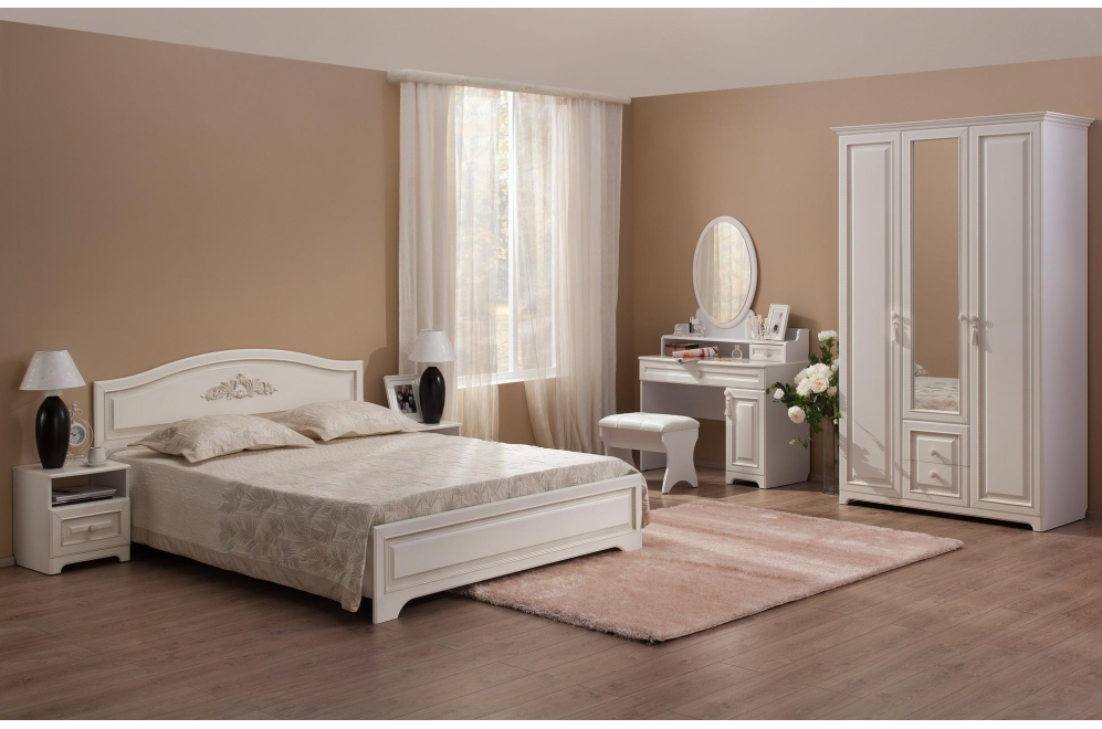 Спальный гарнитур Белла белый/ джелато софт (комплектация 2)
