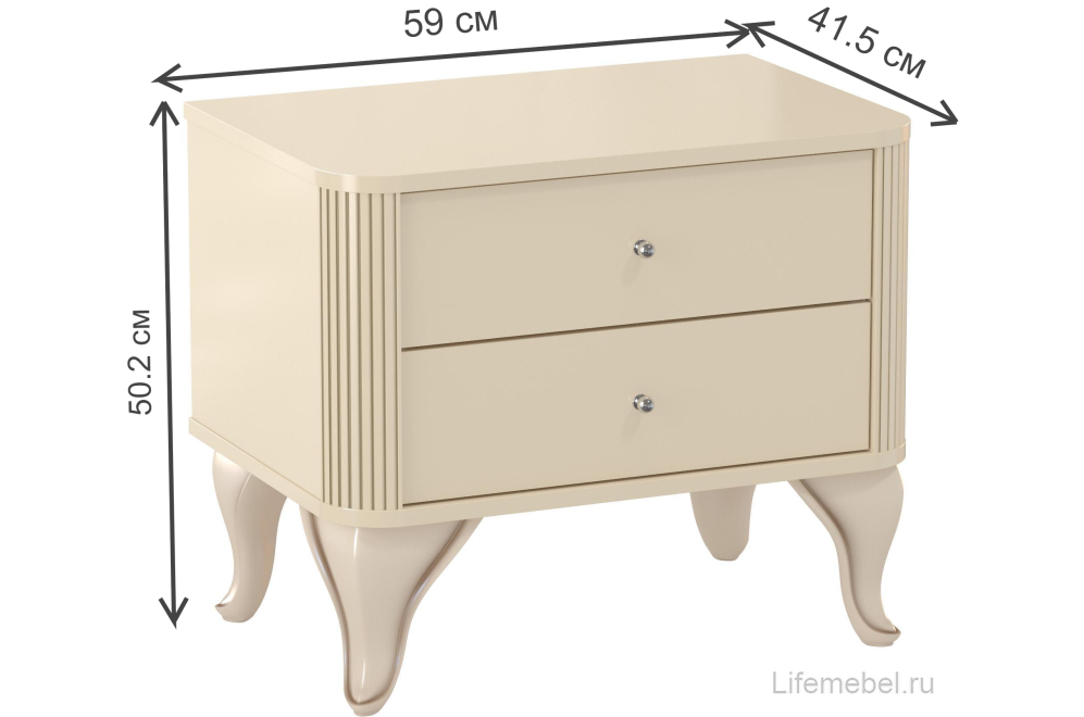 Спальный гарнитур Стефани бежевый / белый