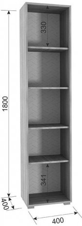 Стеллаж Лайт-2 дуб сонома / белый