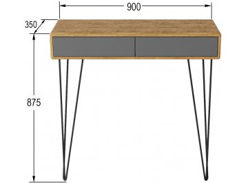 Консольный столик Телфорд дуб американский / графит