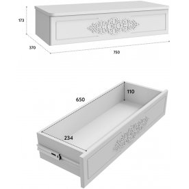 Подвесной столик Ассоль АС-69-МБ-42