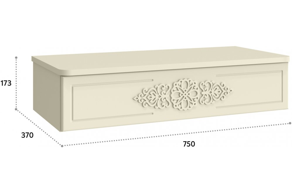 Подвесной столик Ассоль плюс АС-69 ваниль