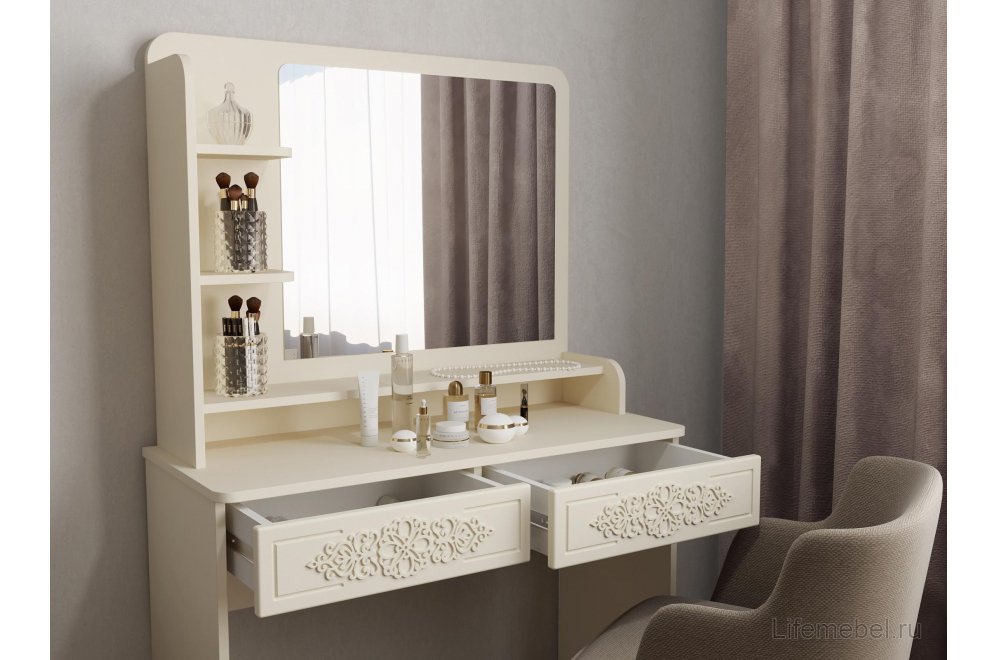 Туалетный столик Ассоль Лайт ТСН-2 ваниль