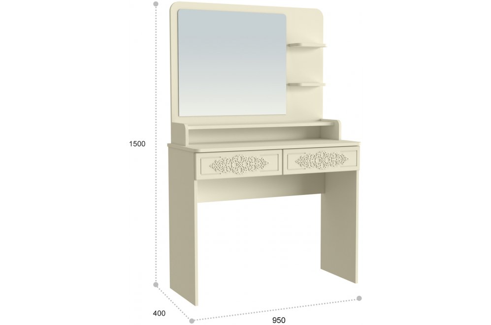 Туалетный столик Ассоль Лайт ТСН-3 ваниль
