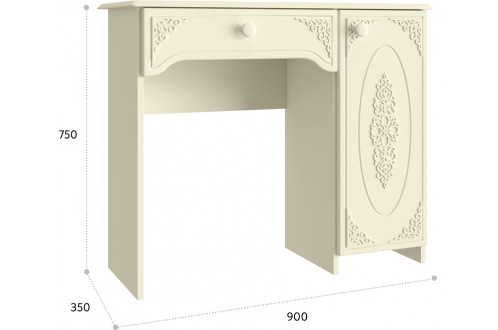 Туалетный столик Ассоль ТСН-6 ваниль
