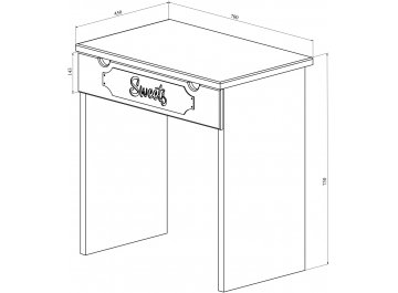 Туалетный столик Дримстар-1 комплектация 1